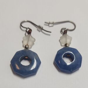 Semi Precious Stone Dangle Earrings